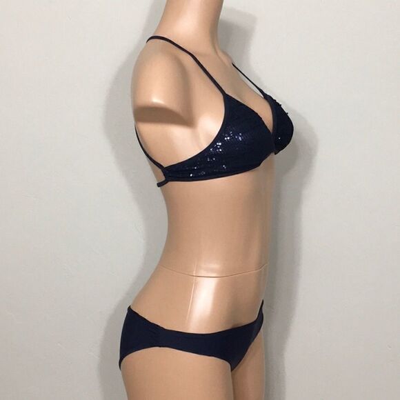 PILYQ navy Atlantis full cut bikini set. NWT - Picture 6 of 8